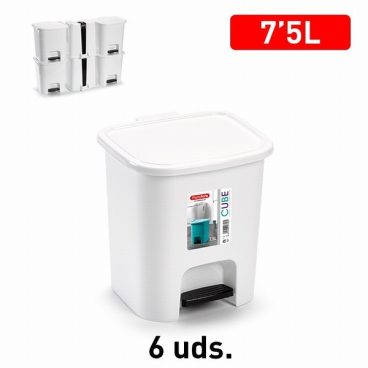 BIN PEDAL CUBE PLASTICFORTE 7.5L