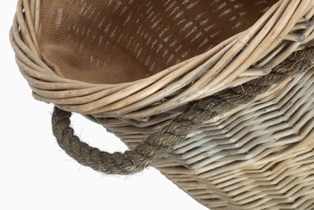 ANTIQUE WASH ROPE HANDLE BASKET MEDIUM* - Image 2