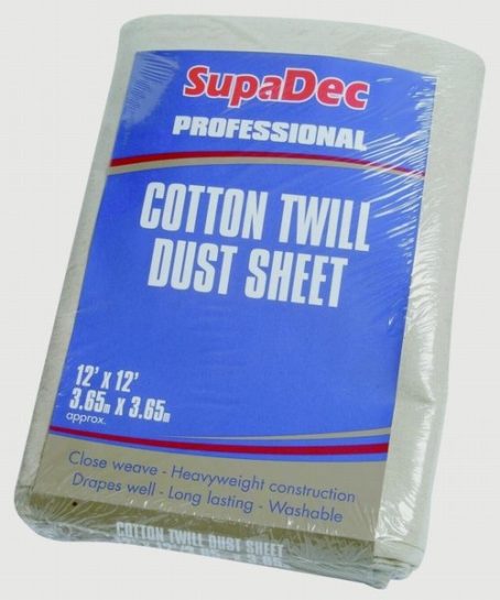 DUST SHEET TWILL 12'X12'*