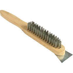 WIRE BRUSH 4 ROW SCRAPER