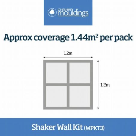 ACOUSTIC WALL PANEL KIT 3 MDF SHAKER WALL KIT - Image 4
