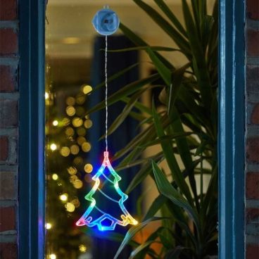 WINDOW DECOR TREE MULTI COLOURED