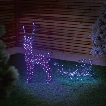 OUTDOOR FLEXIBRIGHTS REINDEER & SLEIGH ENCHANTED 1M