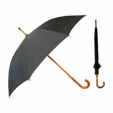 UMBRELLA DELUXE AUTO WALKING WOOD HANDLE