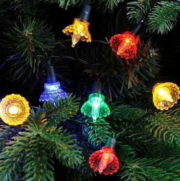 BATTERY LIGHTS 50 FLOWERS STRING MUTLI COLOUR LED