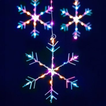 120cm x 60cm Snowflake Curtain Light – Aurora