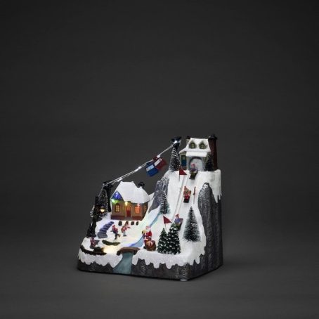 LED VILLAGE SCENE SKI SLOPE SMALL