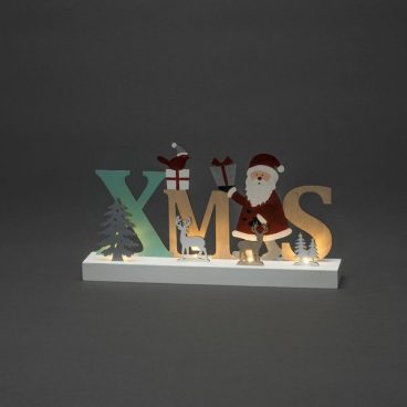 Battery Operated Wooden Xmas – 4 LED