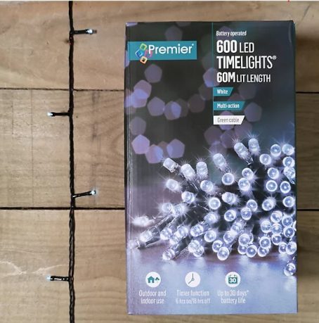 Premier - 600 LED Battery TimeLights White 60M - Image 2
