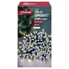 SUPABRIGHTS LED 720 LIGHTS WARM/WHITE 57.5M