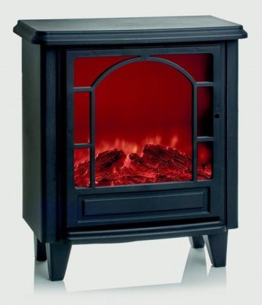 FIREPLACE STOVE BLACK WITH TIMER 40CM