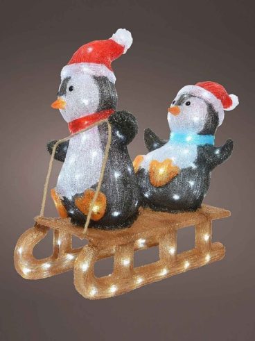 Kaemingk – LED Acrylic Penguin with Sled