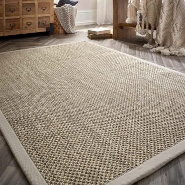 Origins Sisal Rug Light Beige with Sand Border 160×230