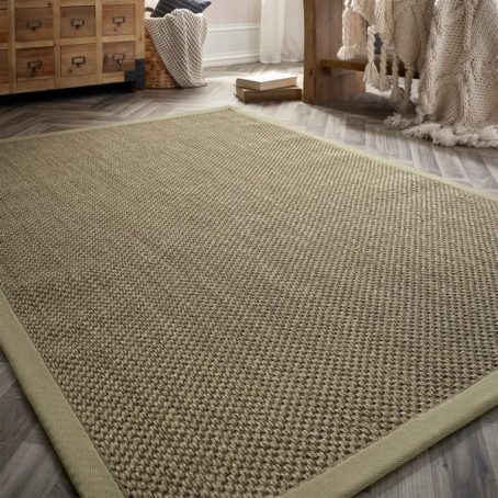 Origins Sisal Rug Sage Green with Sage Green Border 120x170