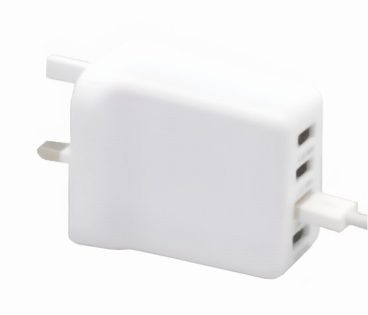 USB CHARGER PLUG-IN 2USB-A & 2USB-C WHITE
