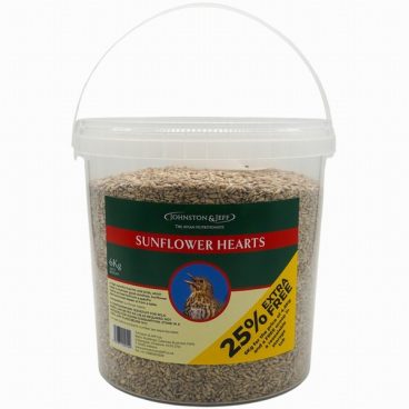 BIRD FEED SUNFLOWER HEARTS TUB 6KG J&J *