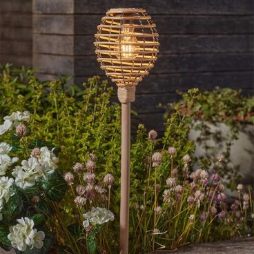 SOLAR RATTAN LUMINA STAKE LIGHT NATURAL (2025)