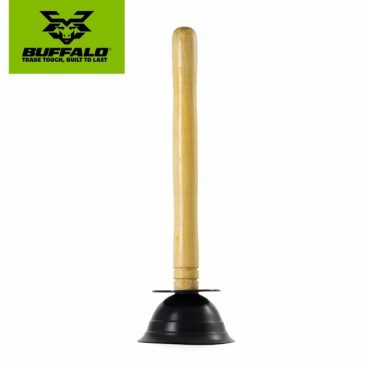 LARGE BASIC WOODEN PLUNGER BUFFALO