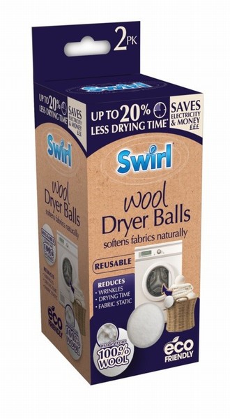 DRYER/LAUNDRY WOOL BALLS PK2 SWIRL