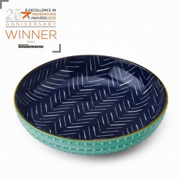 MIKASA PASTA BOWL INDIGO CHEVRON