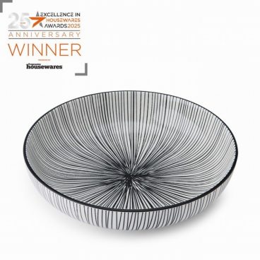 MIKASA PASTA BOWL BLACK STRIPE