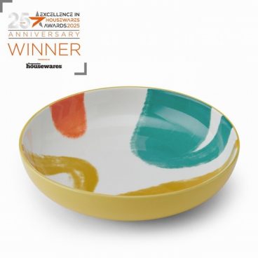 MIKASA PASTA BOWL YELLOW ABSTRACT