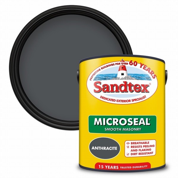 Sandtex Smooth Masonry Paint - Anthracite 5L