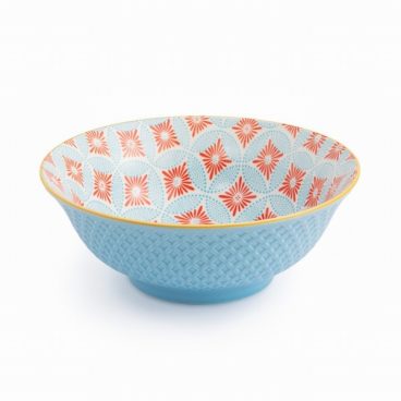 MIKASA RAMEN BOWL BLUE MOSIAC