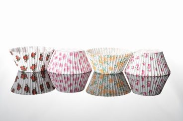 MUFFIN CASE FLORAL PK100