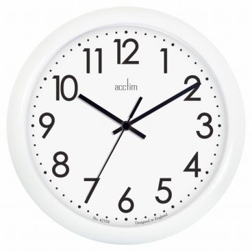 WALL CLOCK ABINGDON WHITE