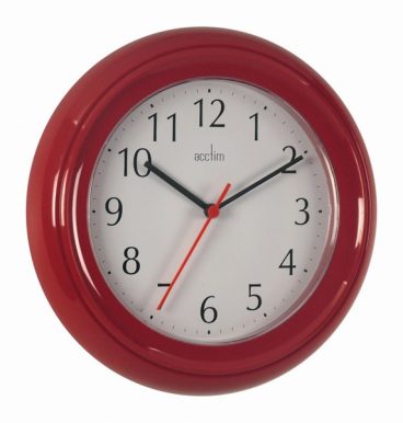 WALL CLOCK WYCOMBE RED