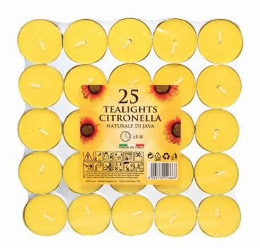 CITRONELLA TEALIGHTS PK25