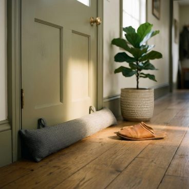 DRAUGHT EXCLUDER – GREY HERRINGBONE 1.2M