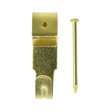 (x5)No2 BRASSED PICTURE HOOKS