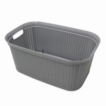JVL LAUNDRY BASKET RECTANGULAR GREY