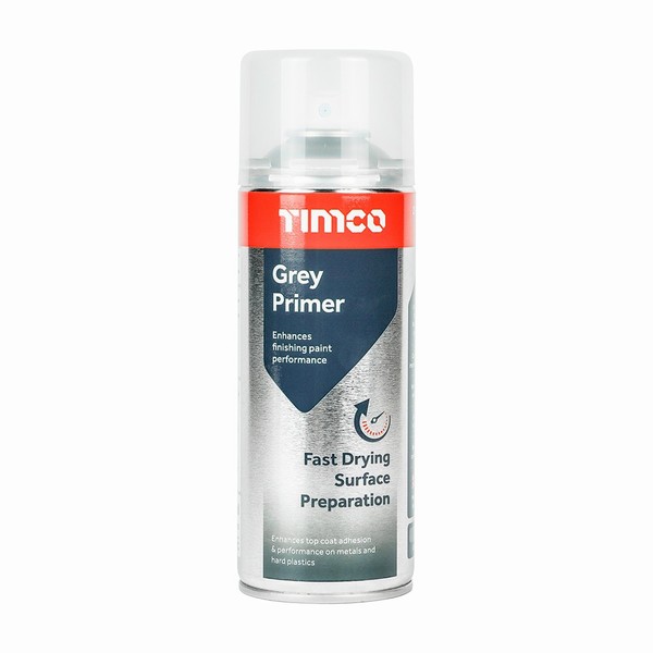 PlastiKote Premium Primer Aerosol - Grey 400ml - Image 2