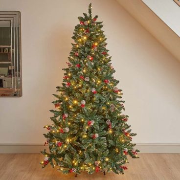 xmas26 THREEKINGS XMAS TREE INLIT FROSTED PINE 1.5M
