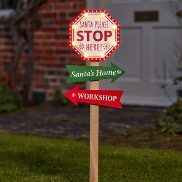 xmas26 THREEKINGS INLIT SANTA STOP SIGN