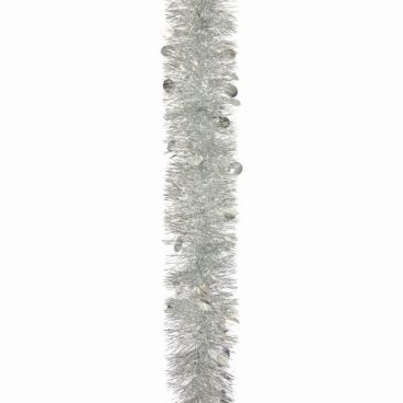 2m Silver X-Bling! Tinsel Bauble Streamer, Dia 15cm