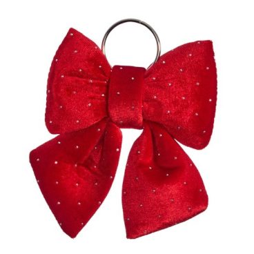 22cm Diamante Padded Bow – Ruby