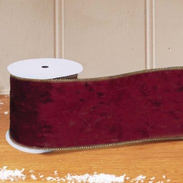 89mm Deluxe Velvet Ribbon, 3m – Burgundy