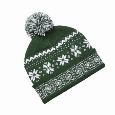 Festive Fairisle Luxury Beanie – Green