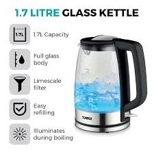 Tower - Presto Illuminating Kettle - S/S Glass 1.7L - Image 2