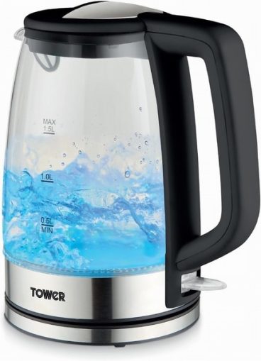 Tower – Presto Illuminating Kettle – S/S Glass 1.7L