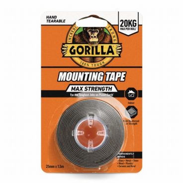 GORILLA MOUNTING TAPE MAX BLACK 1.5M 20KG