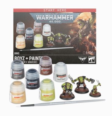 WARHAMMER 40K ORKS BOYZ + PAINTS