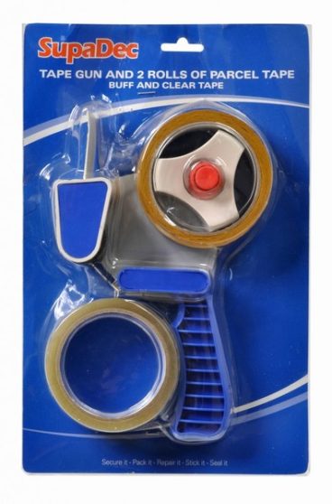 SUPA TAPE GUN & 2 ROLLS PARCEL TAPE