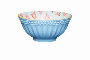 KitchenCraft Bright Yellow Floral Ceramic Bowl, 16cm