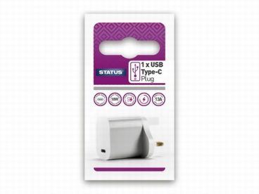 STATUS USB PLUG TYPE-C 18W 3A WHITE