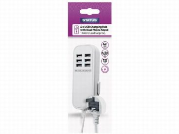 STATUS EXT LEAD USB TYPE-C AND A PLUG 1M 20W 2.1A WHITE